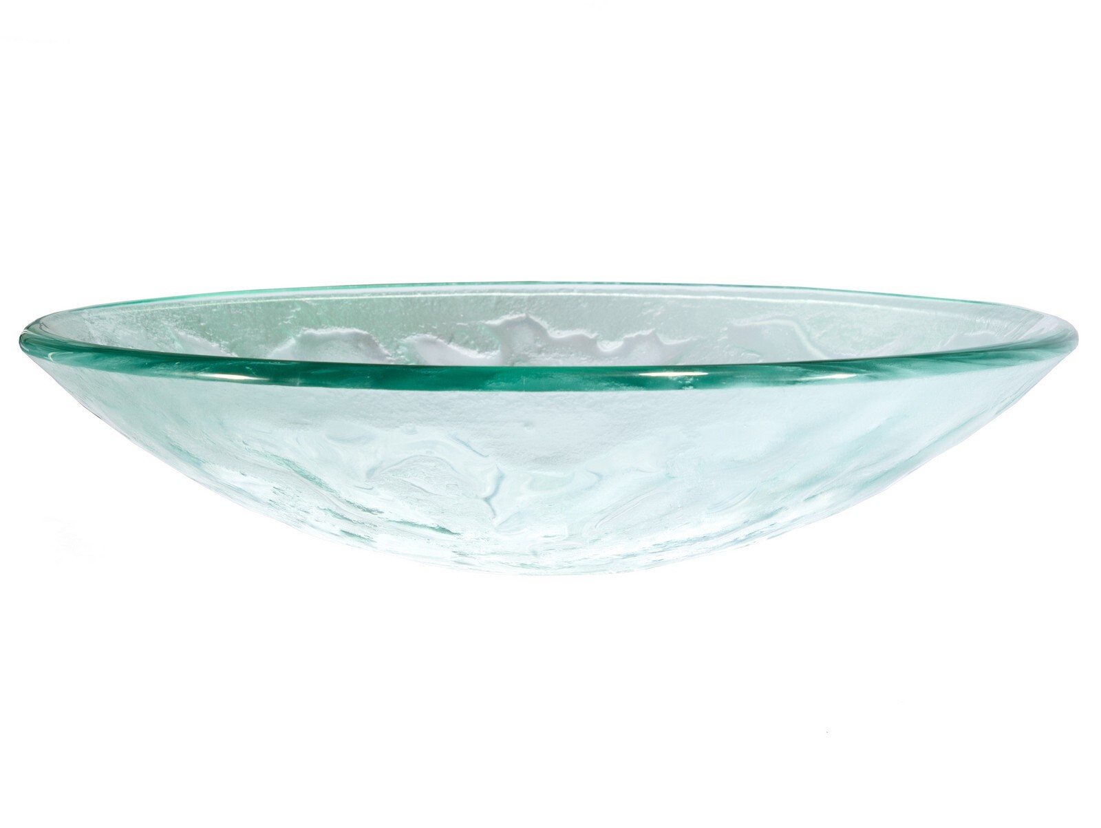 EDEN BATH EMBOSSED WAVES GLASS VESSEL SINK CLEAR EB-GS12 gallery