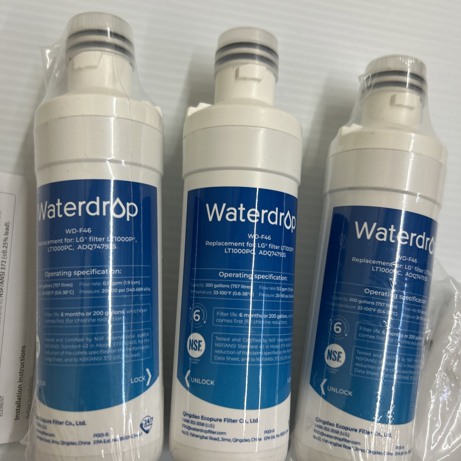 3pk WATERDROP FILTERS WD-F46 With Filters gallery