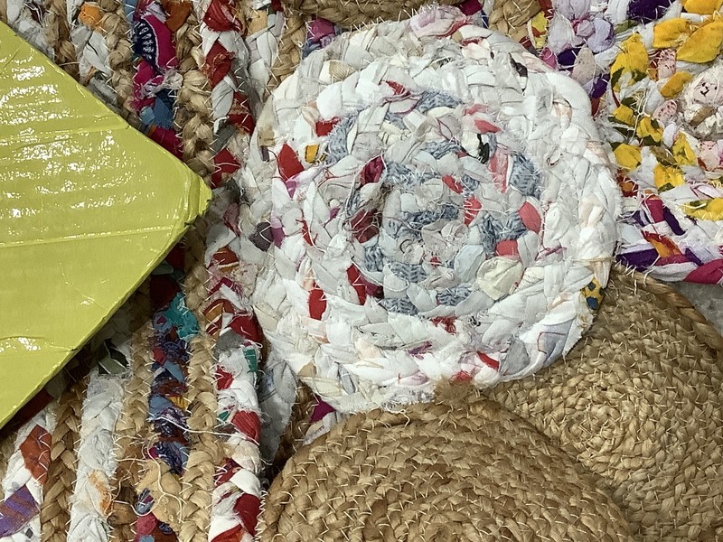 BEIGE MULTI 5'-0" x 7'-0" Broken Thread Rug Reduced Price 1172685480 CAP201B-5OV gallery