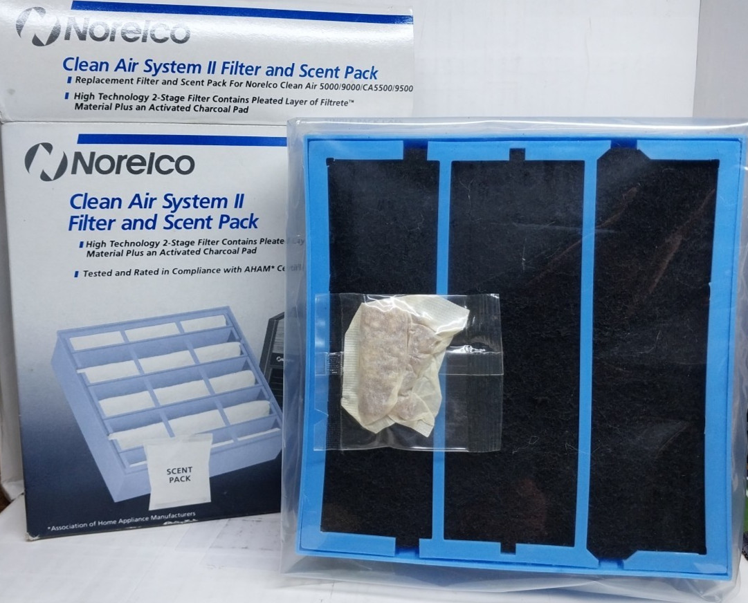 OEM Norelco Clean Air System II Replacement Filter w/ Scent Pack CAF5 NEW SEALED gallery