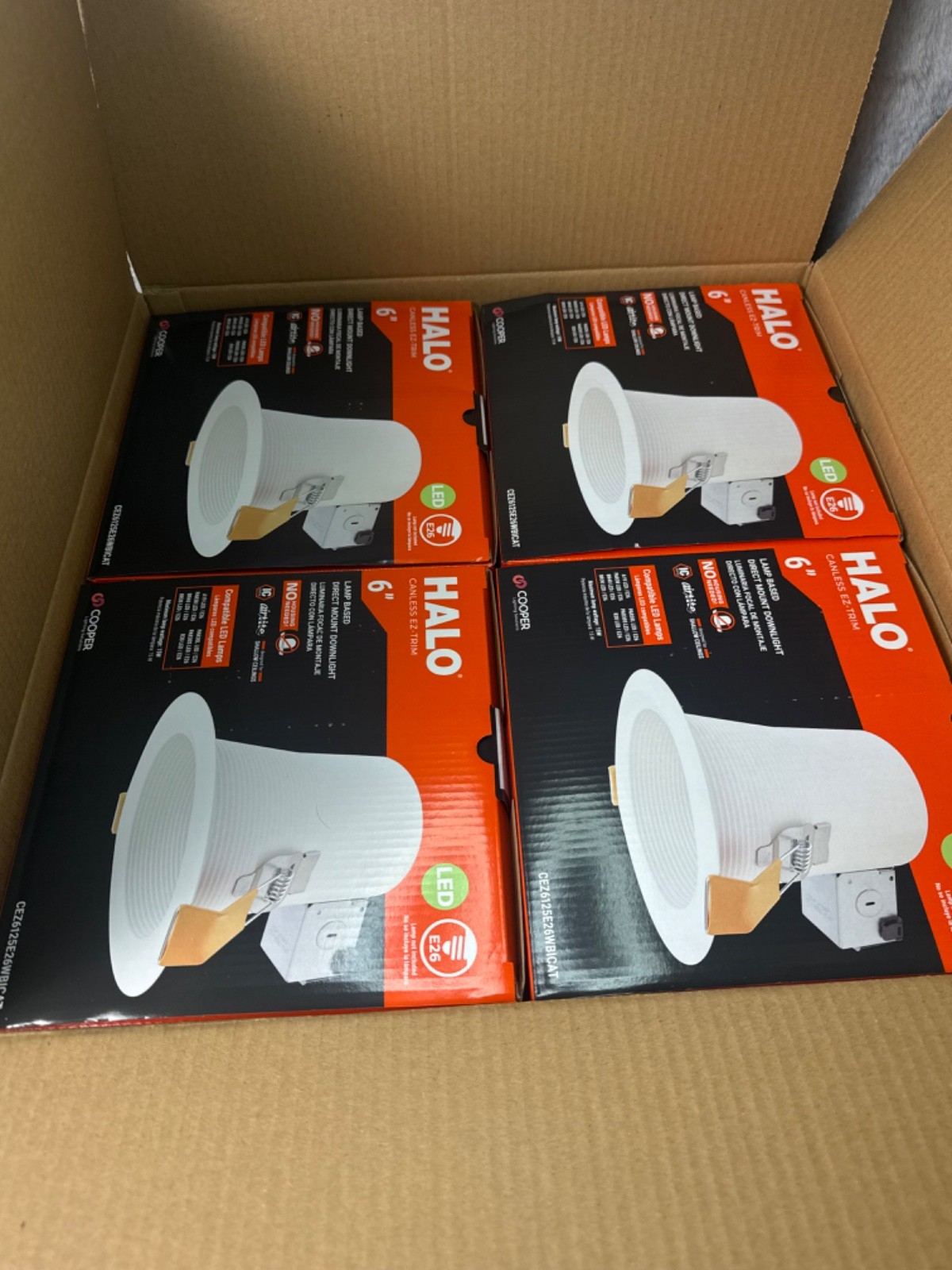 (4 Pack) HALO 6" LED Lamp Based Direct Mount Recessed Light Canless EZ-Trim gallery