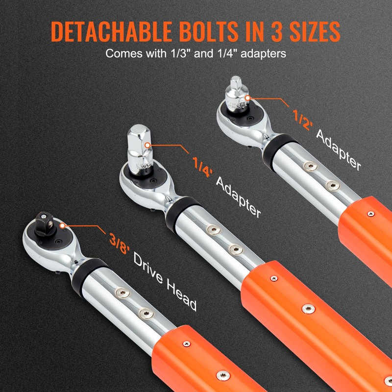 Digital Torque Wrench Adjustable Torque Wrench 3/8" Drive 3.7-37 ft.lb gallery