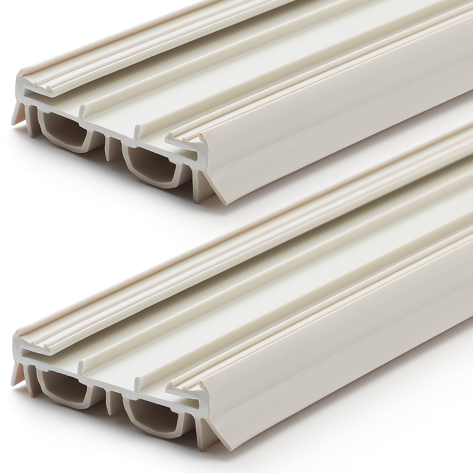 2 Pack Slide on Door Sweep 35-3/4 Inches Double Bulb Weatherstrip Bottom Seal... gallery