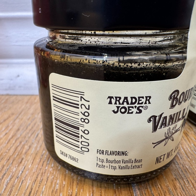 2 Pack Trader Joe's Bourbon Vanilla Bean Paste Extract 4oz Jar Sealed New Joes gallery