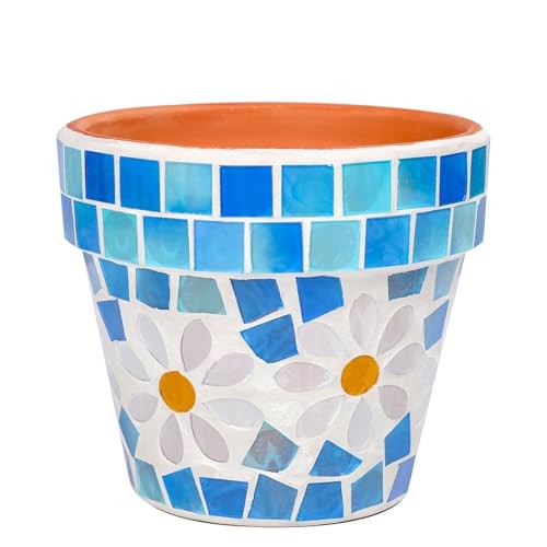 4" Mosaic Terracotta Pot Small Succulent Planter with Drainage Mini Flower gallery