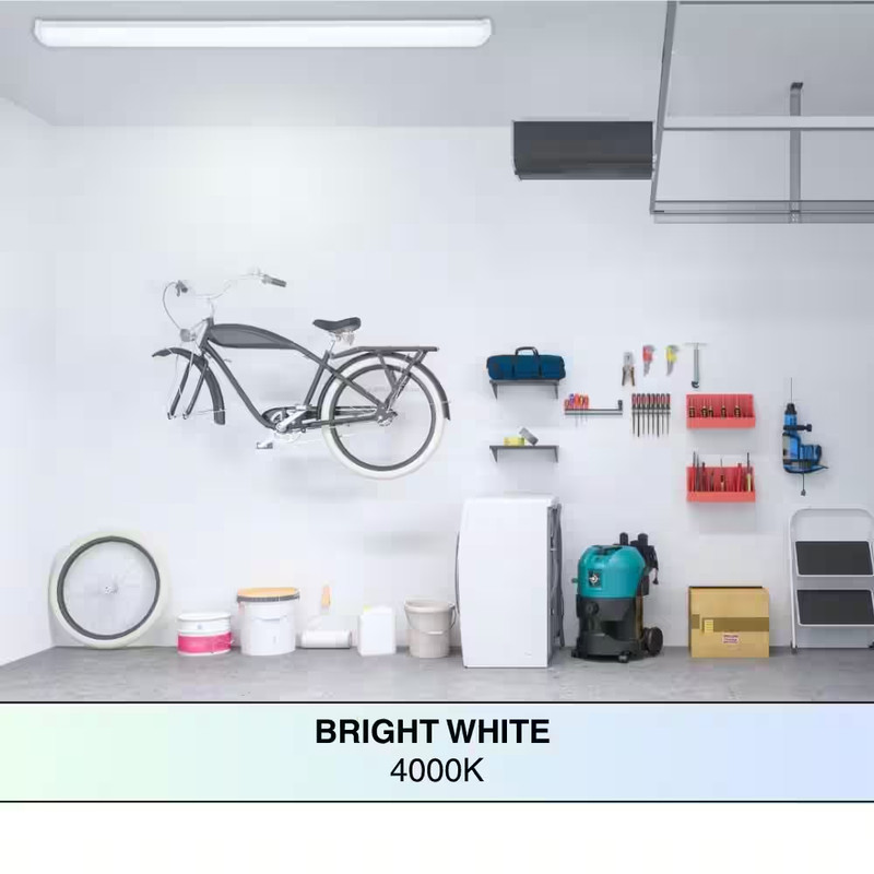 4 Ft. 3100-5200 Selectable Lumens, Integrated LED White Wraparound Light, Select gallery