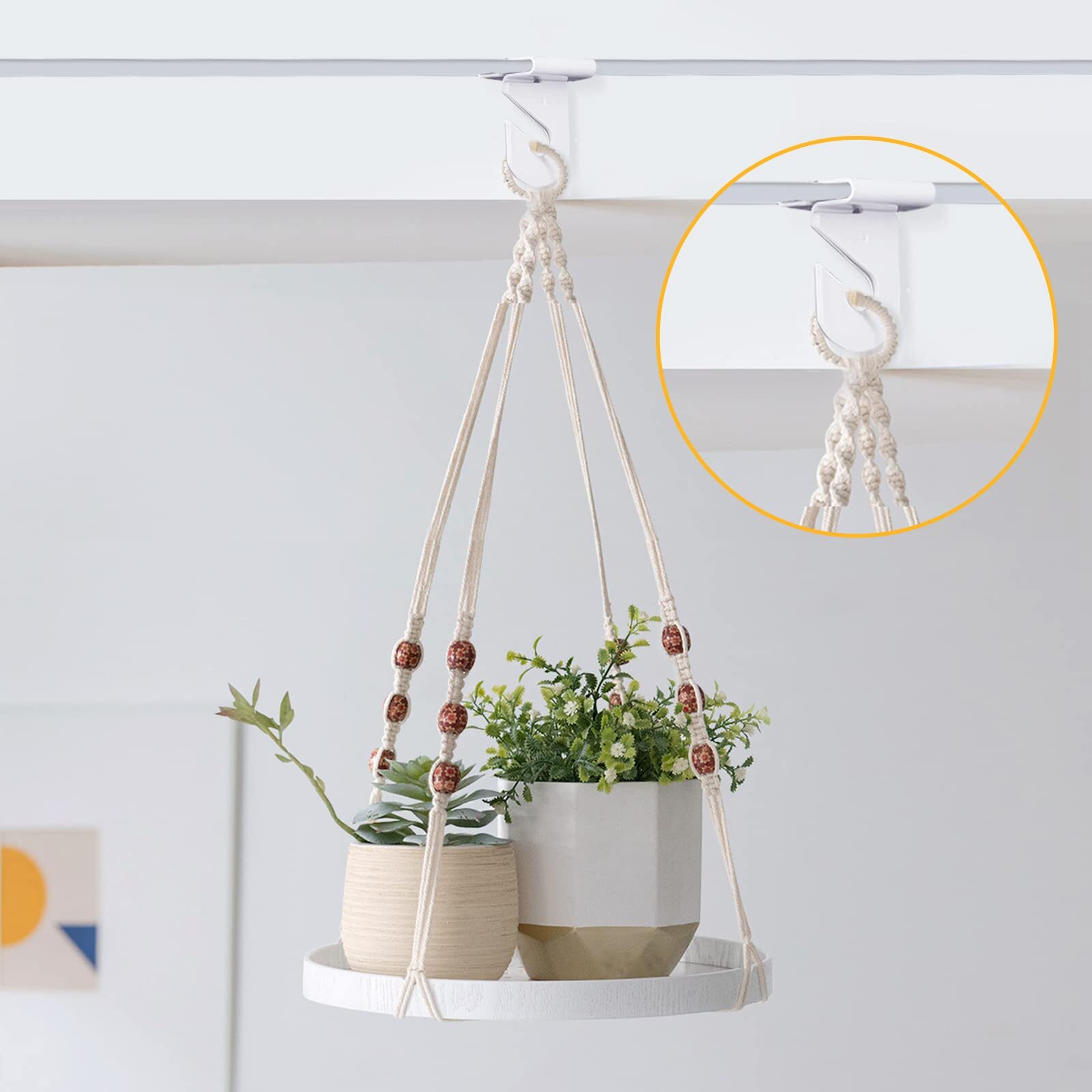 10 Pairs Drop Ceiling Hooks, Heavy Duty Suspended Ceiling Grid Clips for Plants gallery