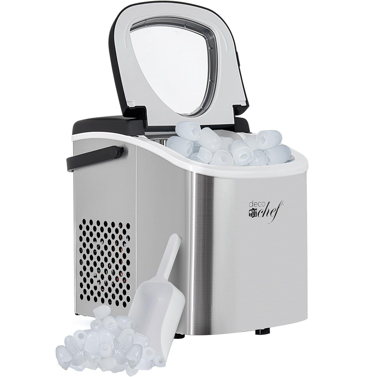 Deco Compact Countertop Ice Maker, 26LBs in 24HRs, 9 Bullet Ice Cubes Ready i... gallery