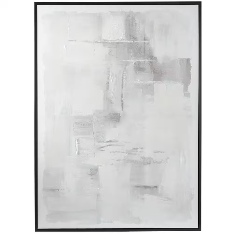1- Panel Abstract Framed Wall Art with Black Frame 65 In. X 47 In. gallery