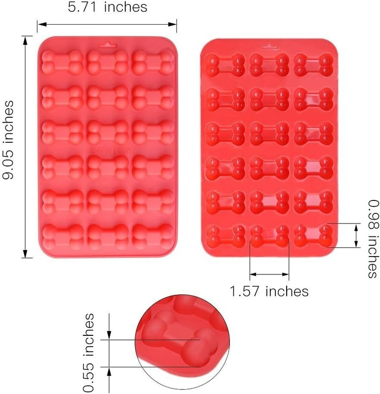 Fun Pet Treat Makers - 4PCS Silicone Molds for Dogs - BPA Free & Non-Stick gallery