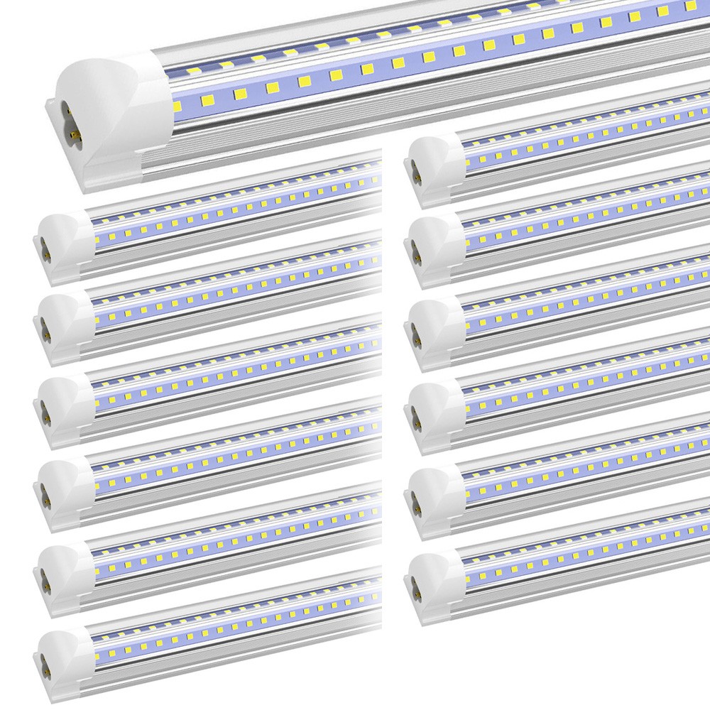 8FT 72W Integrated LED Shop Light Fixtures 6500K Super Bright Ceiling Tube Light gallery