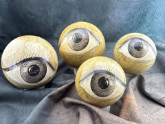 Eyeball Round 3”-4” Orb Home Decor Surrealist=Wisdom, Ward Off Evil, Authority