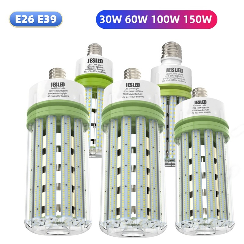 Efficient LED Corn Light Bulbs - E26/E39, 30W-150W, 5000K, Replaces HID/CFL/HPS gallery
