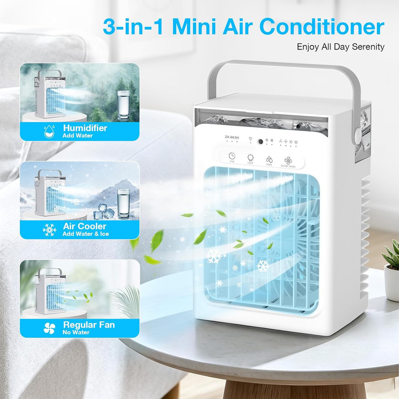 Portable Air Conditioners, 3-1 Mini AC Unit with Remote, 4 Speeds Small Air Cool gallery