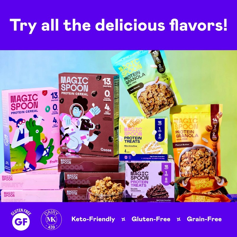Magic Spoon Fruity Grain-Free Breakfast Cereal, 7 oz Box (3 PACK) FREE SHIPPING gallery