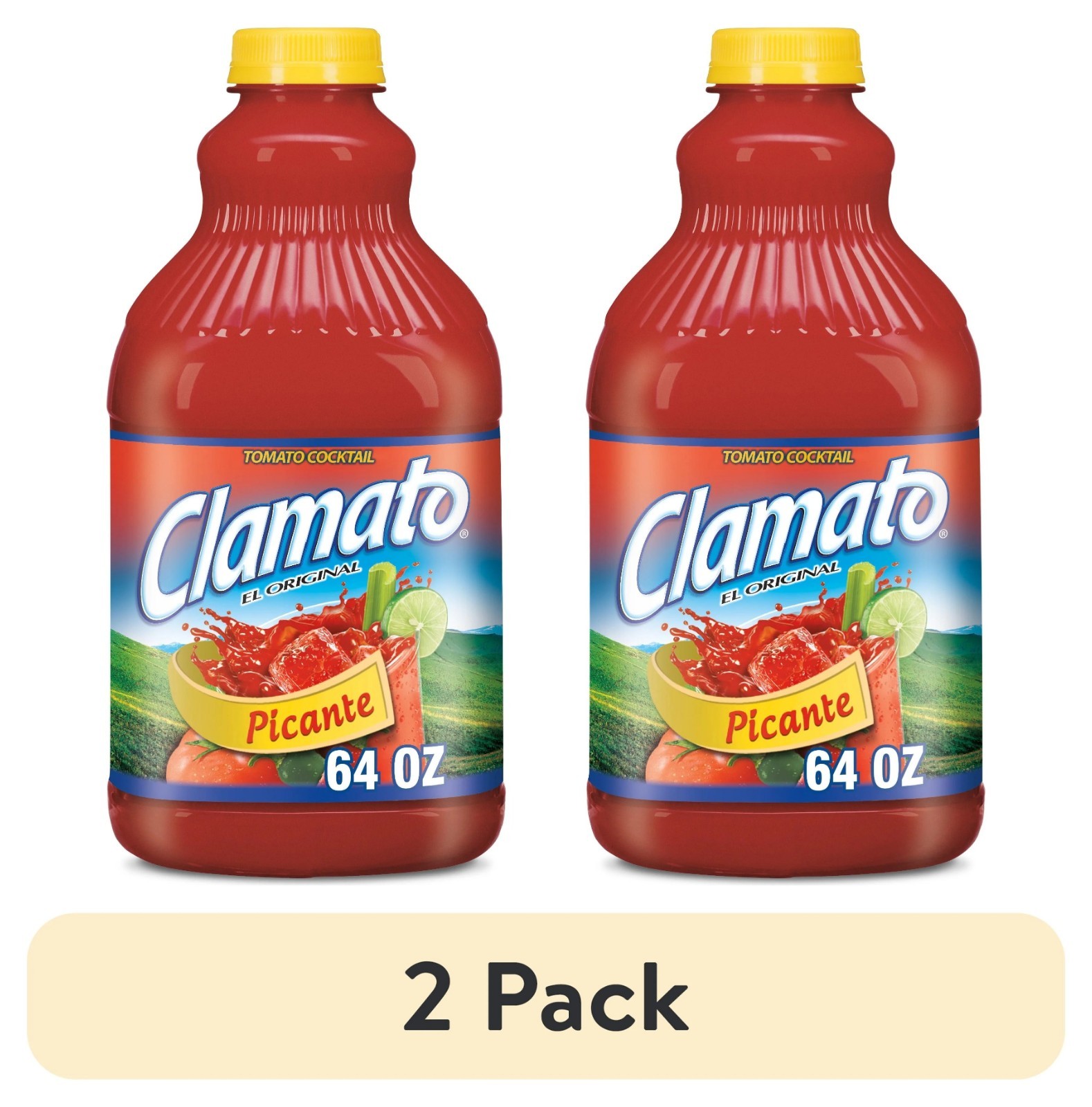 (2 pack) Clamato Tomato Cocktail, Picante, 64 Fl Oz, 1 Count gallery