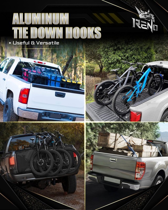 Ram Truck Bed Tie Down Hooks 2PCS Aluminum Anchors for 1500 2500 3500 gallery