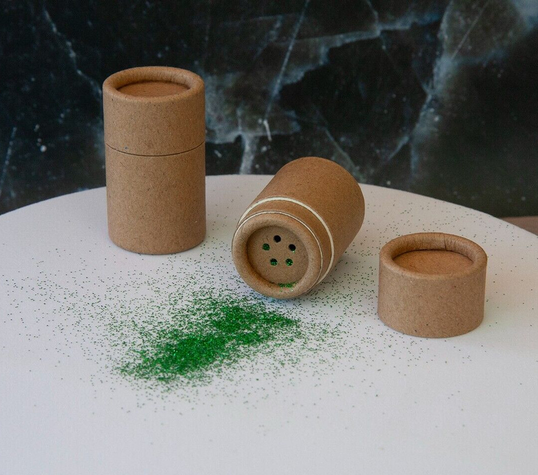 6 Mini Paper Shaker Tubes .25 oz 7g Spices Powders Glitter Food Grade Container gallery