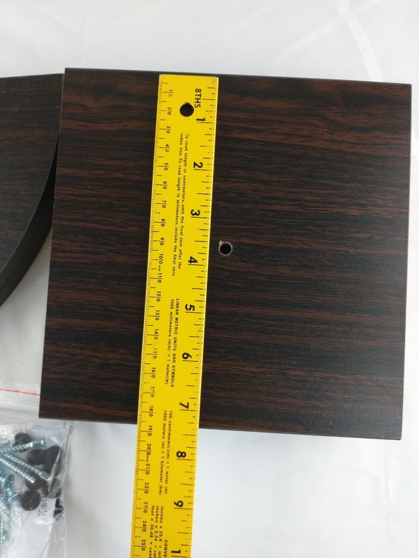 Danya B Corner Wall Shelf Brown Walnut Laminate 20" x 6.5" x 6.5" New gallery
