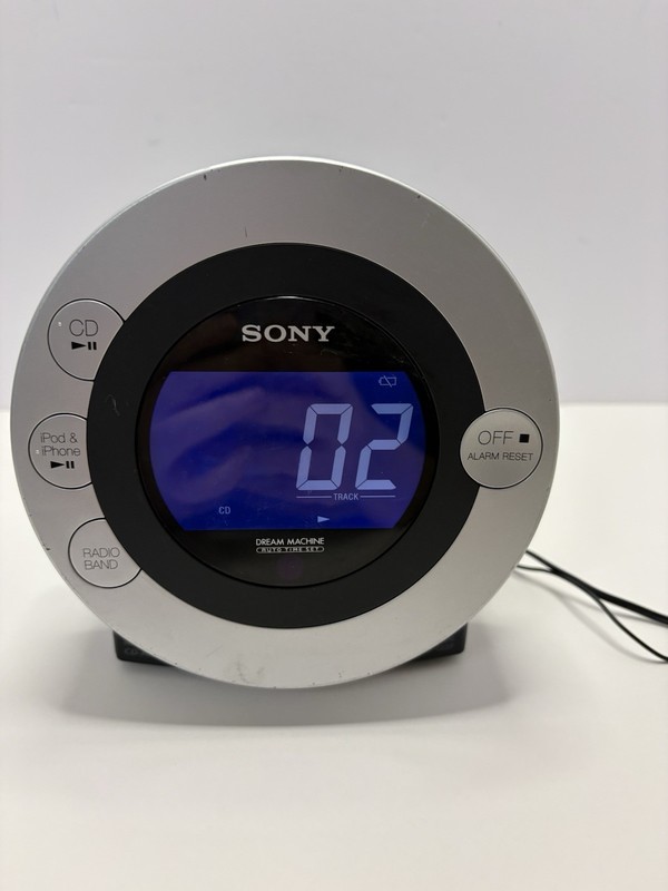 Sony Dream Machine ICF-CD3iP FM/AM Clock Radio w/CD Player iPhone Dock TESTED gallery