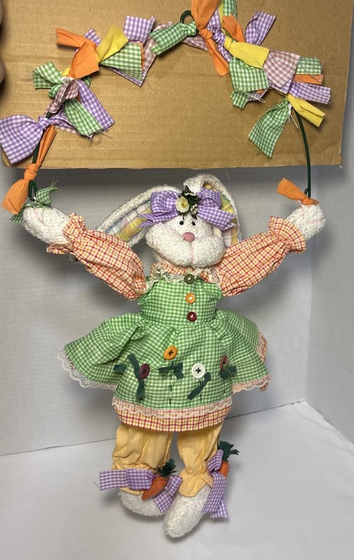 Spring Easter Plush Bunny Door Decor Rabbit Garland Home Party Wall Hanging gallery