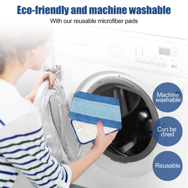 3Pcs Replacement Microfiber Cleaning Refill Pads For Bona Mop 18" Reusable Tools gallery