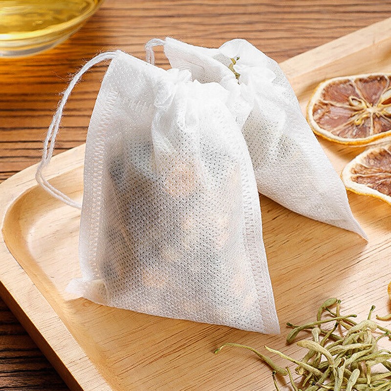 500pcs Disposable Empty Tea Bag Drawstring Seal Teabags Loose Leaf Tea Filters gallery
