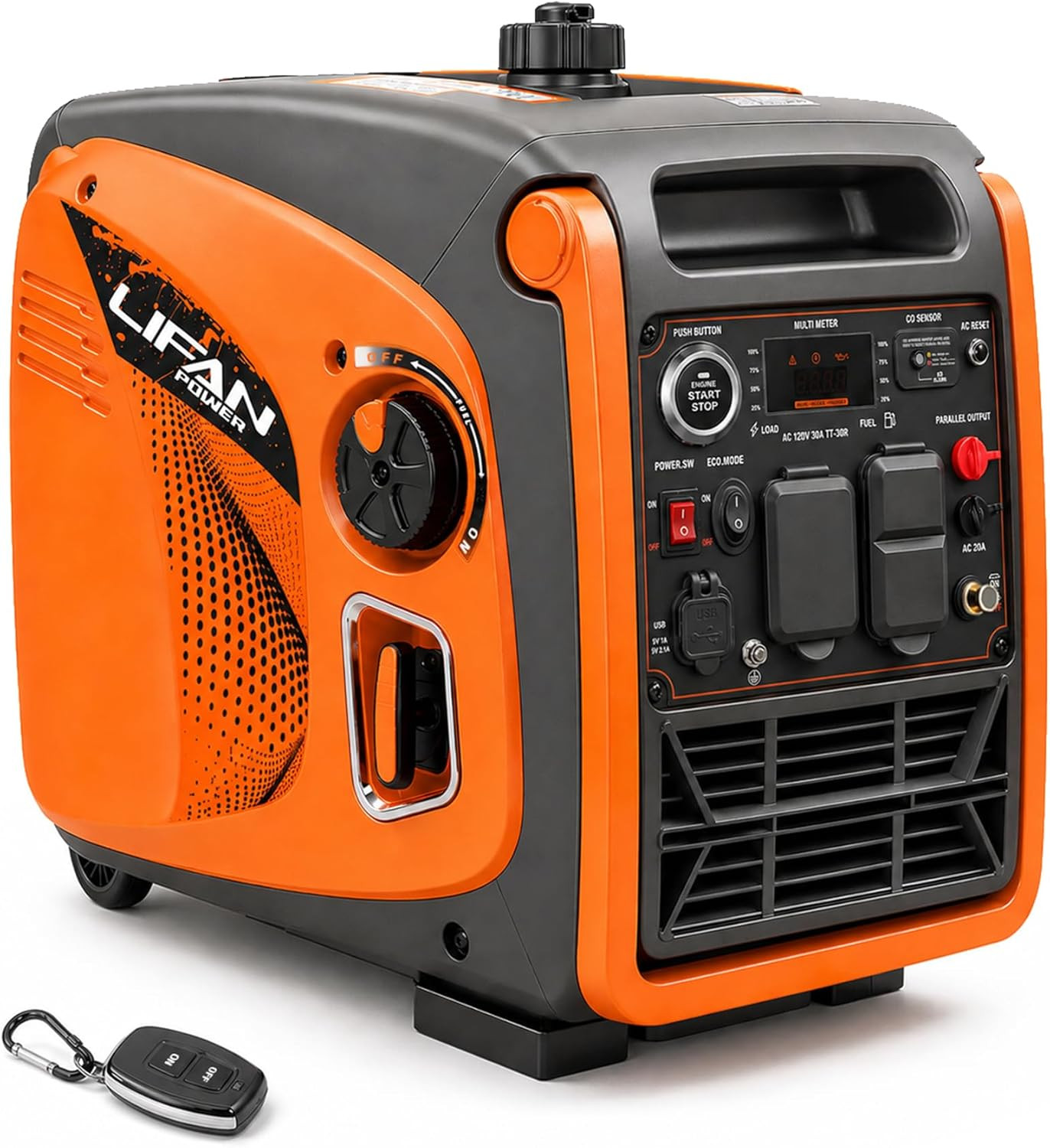 4800W Portable Inverter Generator with Remote Electric Start, Super Quiet Gas Po gallery