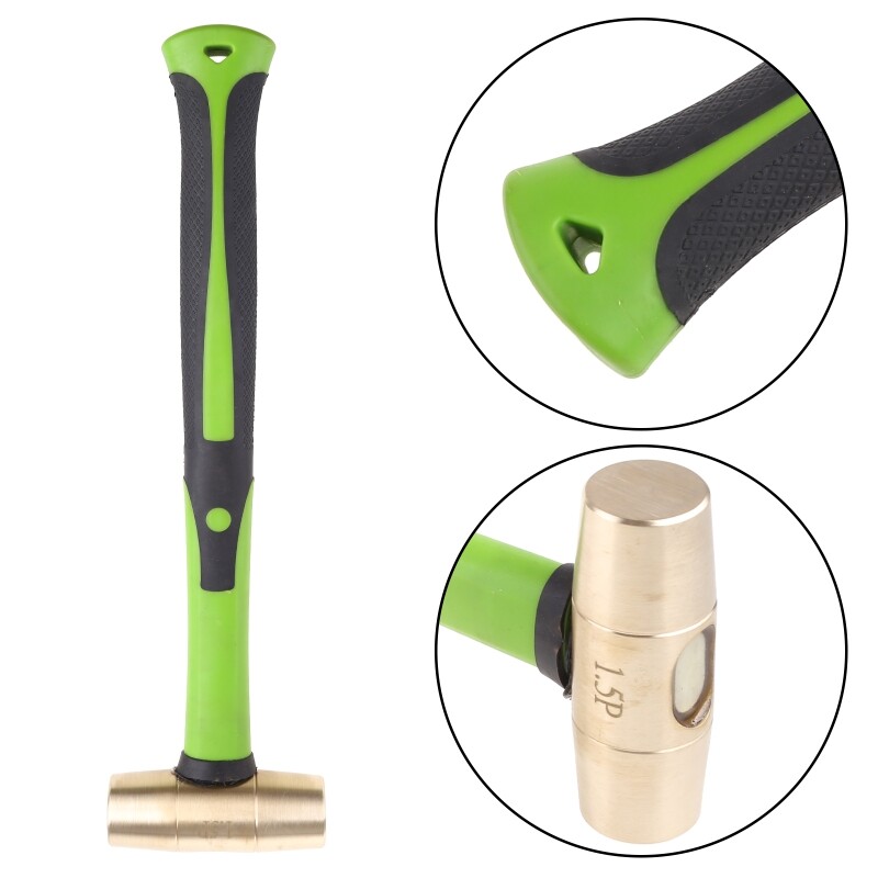 Explosion-proof Red Copper Drum Hammer Non-sparking Tools 0.45kg/0.68kg gallery