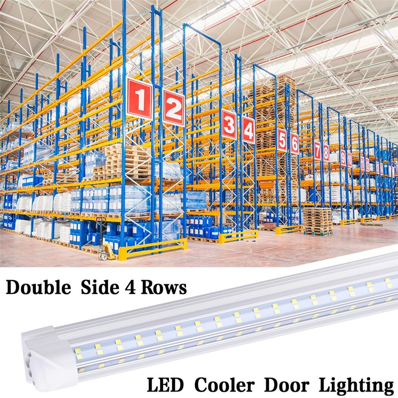 4 Rows LED Shop Light V Shaped Double Side Linkable Integrated T8 LED Tube Light gallery