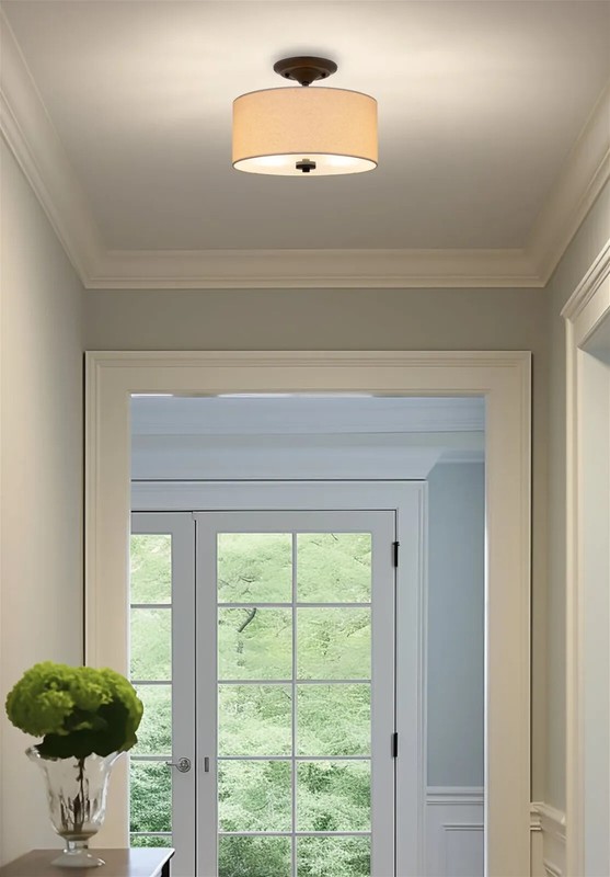 Kira Home Addison 13" 2-Light Semi-Flush Mount Ceiling Light Fixture gallery