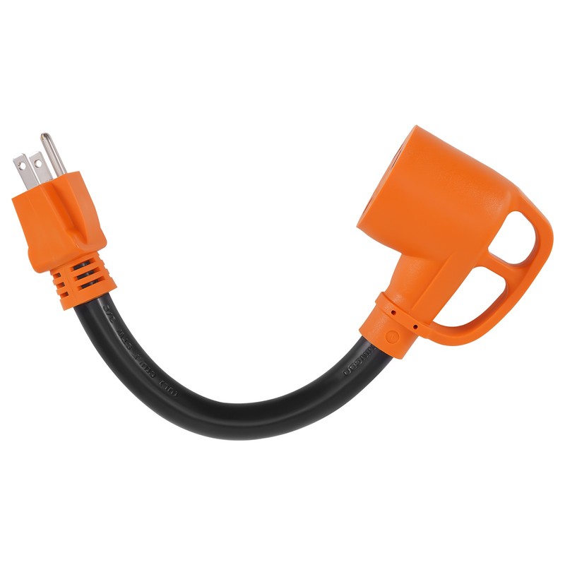 Camping Power Adapter 15A-30A Generator Cable Pure Copper Wire ETL Certified 12" gallery