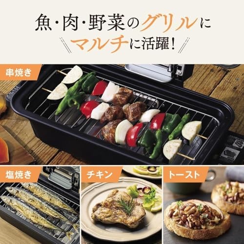 Multi-roaster grill for 3 saury, compact, charcoal gallery