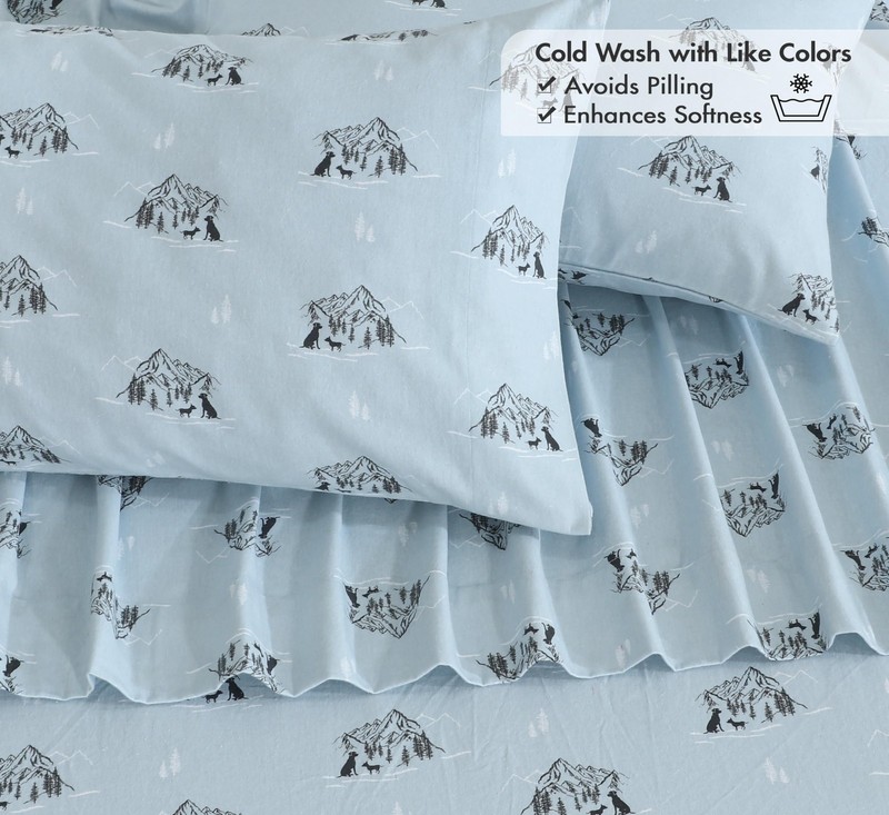 RUVANTI Flannel Sheets Queen Size - 100% Cotton Double Queen, Soul Dog gallery