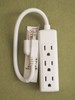 Intertek White, 3 Outlet Power Strip, 1 foot Cord, Indoor Use, NEW gallery