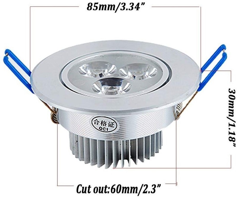 4/8/16Pc Dimmable LED Downlight 3W Recessed Ceiling Light Spotlight 85V-265V gallery