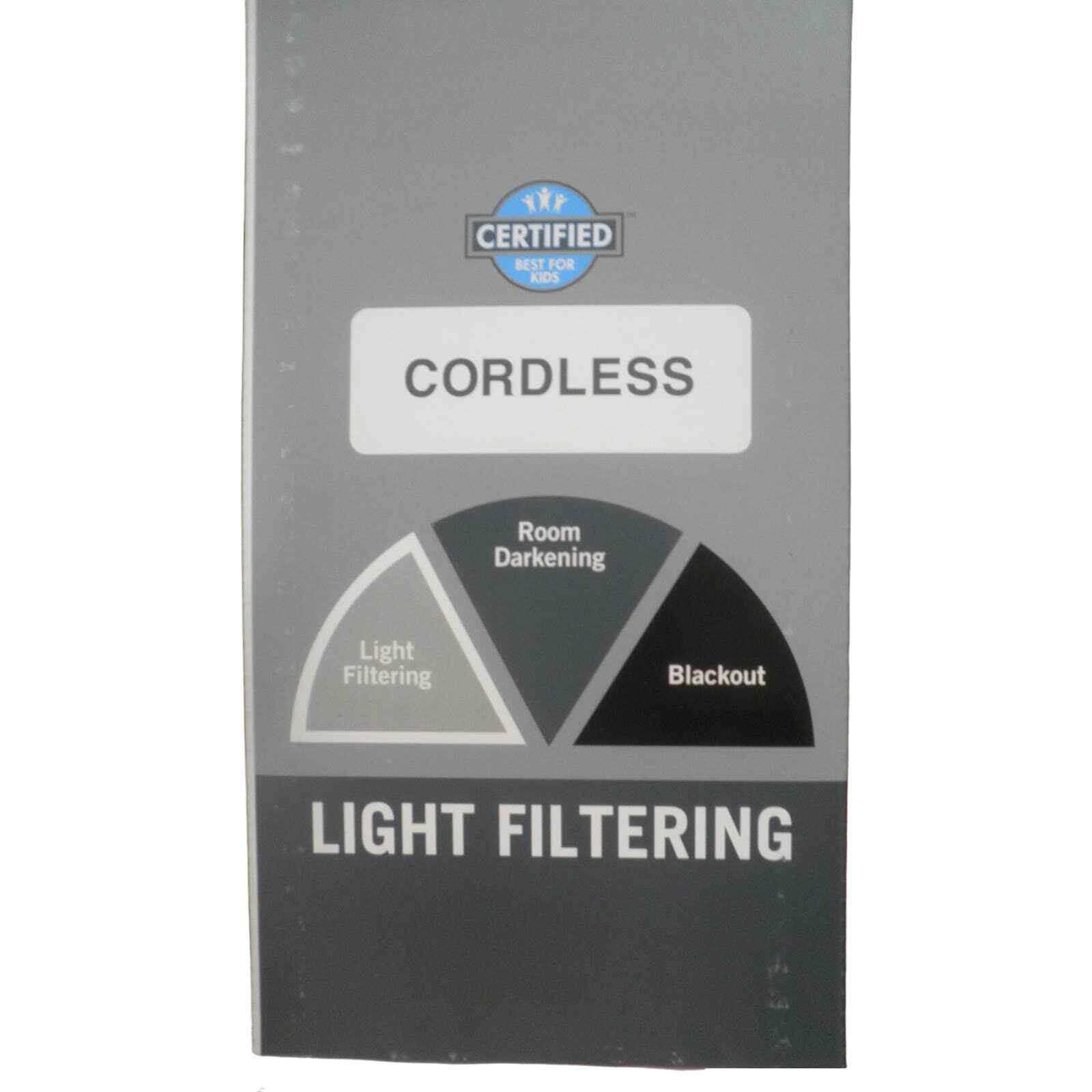 White Cordless Light Filtering 1 in. Slats Vinyl Mini Blind - 29"W x 64"L gallery