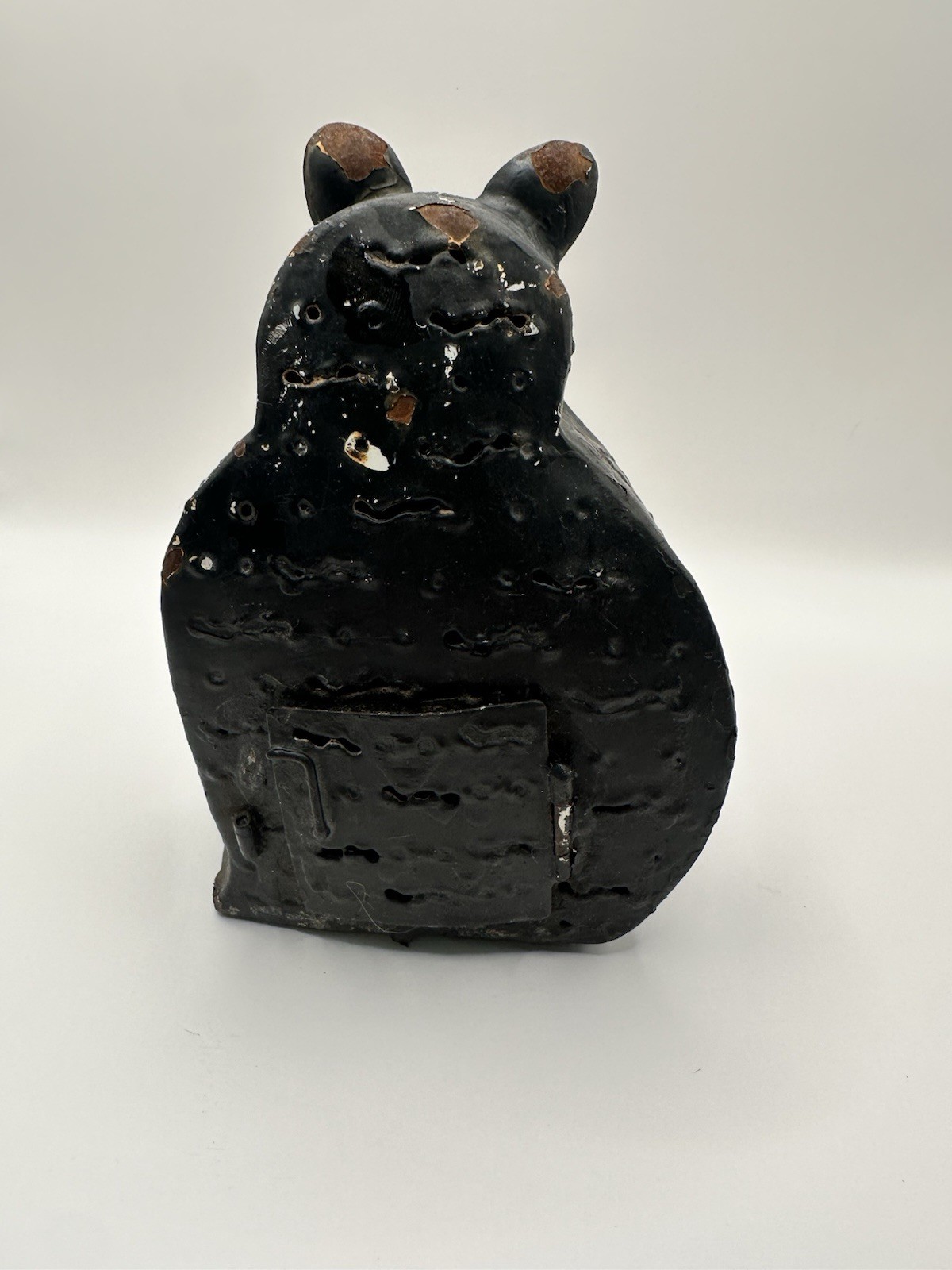 Rustic Cat Luminaria VTG Primitive Candle Lamp Lantern Metal Patio Garden gallery