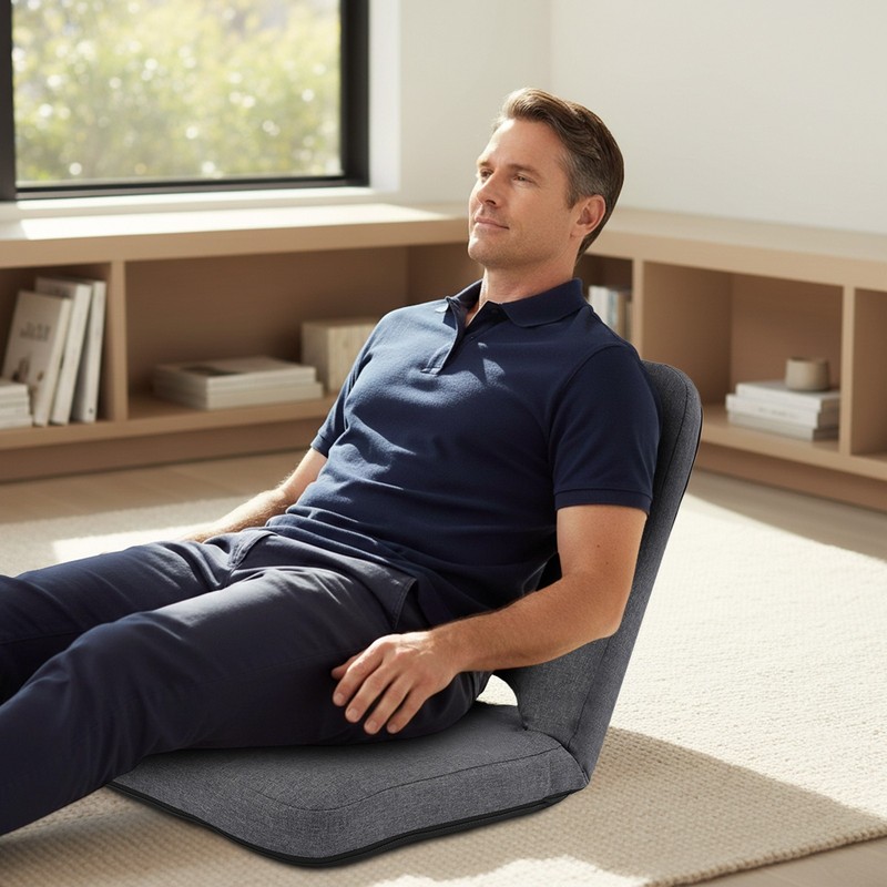 Floor Chair with Back Support Adjustable Floor Chair Foldable Meditation Seat gallery
