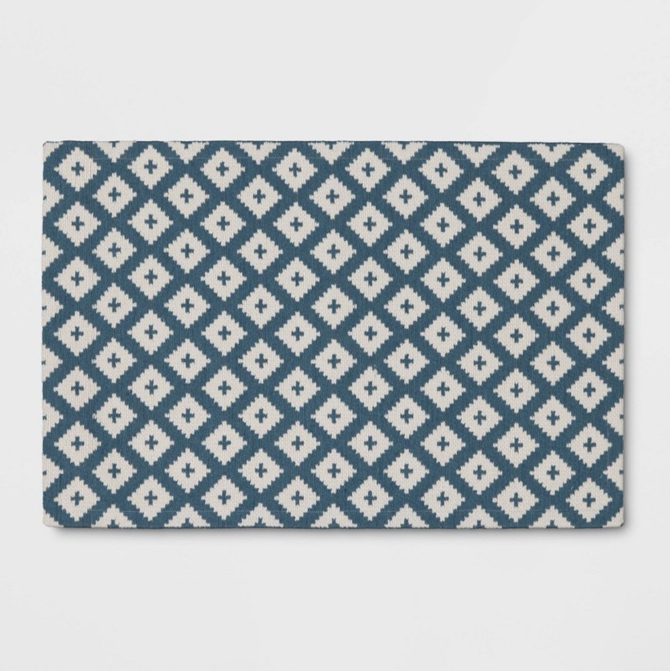 Threshold Accent Rug 24” X 36” Blue Diamond Woven Scatter Flat Pile Home Decor gallery