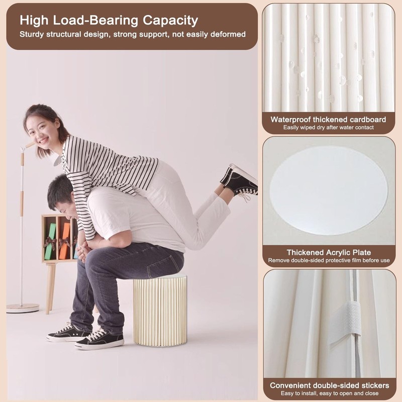 ** NEW 4-Pack Pedestal Stands | Foldable Columns | 120 lb Capacity | Acrylic Top gallery