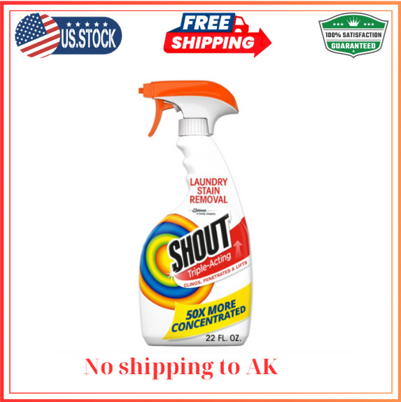 Shout Active Enzyme Laundry Stain Remover Spray for Clothes, Triple-Acting Formu gallery