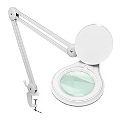 LED Magnifying Lamp – Adjustable Brightness, Clamp Mount – for reading, crafts..