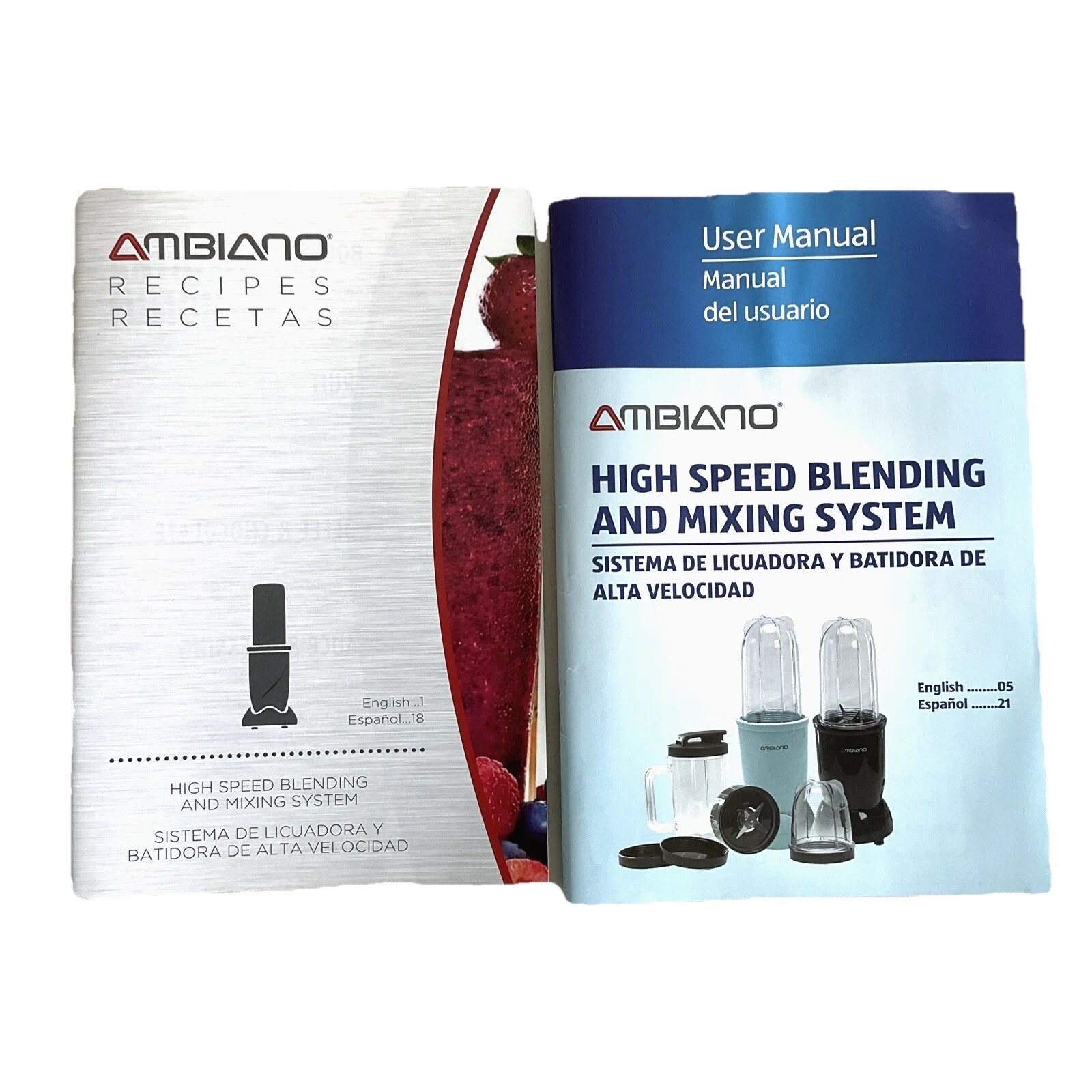 Ambiano High Speed Blender/Mixer User Manual & Recipe Book Lot gallery
