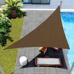 Custom Brown Right Triangle Sun Shade Sail Outdoor Yard Canopy Awning Pool Top