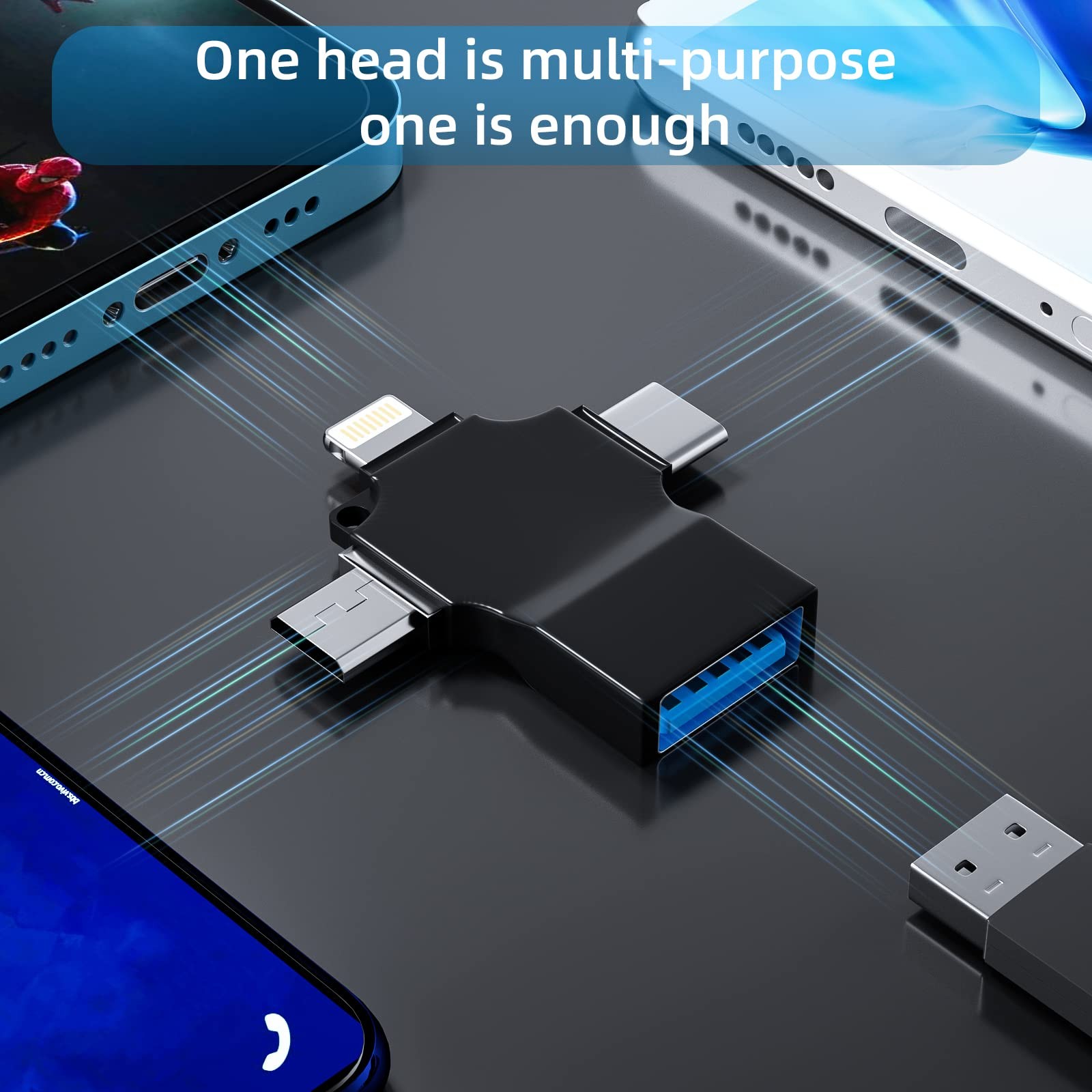 USB OTG Adapter USB-A Female to Type C Micro Lightning Male Accessories Camera C gallery