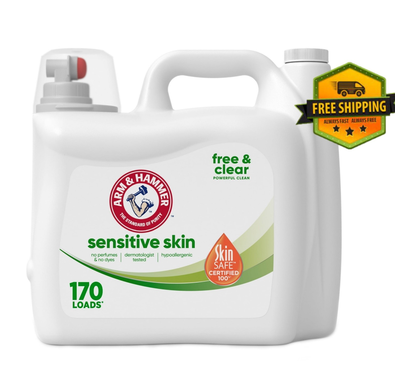 ARM & HAMMER Sensitive Skin Liquid Laundry Detergent 170 oz Free & Clear gallery