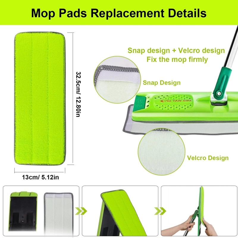 Replacement Microfiber Mop Pads For Libman Rinse 'n Wring Mop And Bucket System gallery