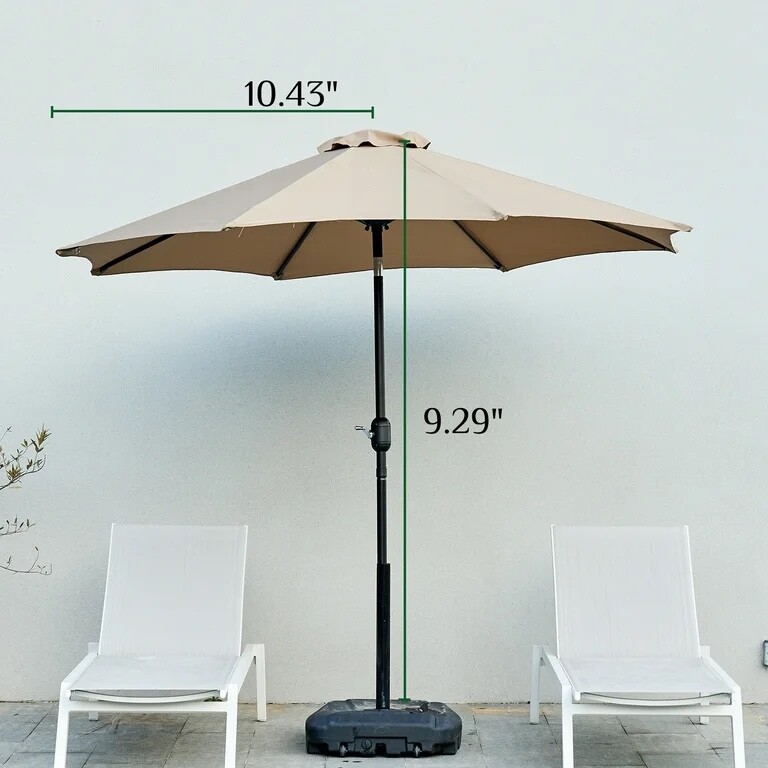CONCETTA 9ft Outdoor Patio Umbrella with 8 Sturdy Ribs gallery