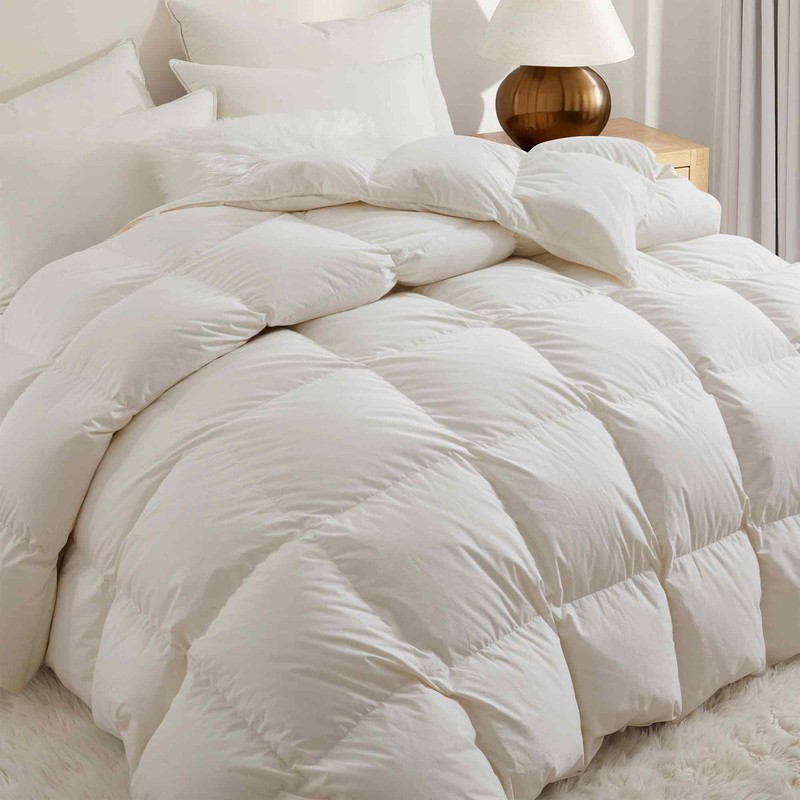 Puredown Extra Warm 90% Down Comforter 800 Fill Power Organic Cotton Cover gallery